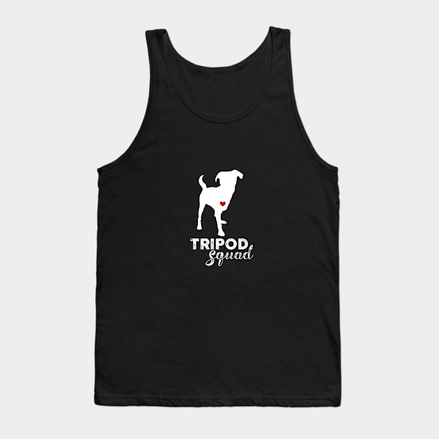 Tripod Squad, Three-Legged Dogs Tank Top by sockdogs